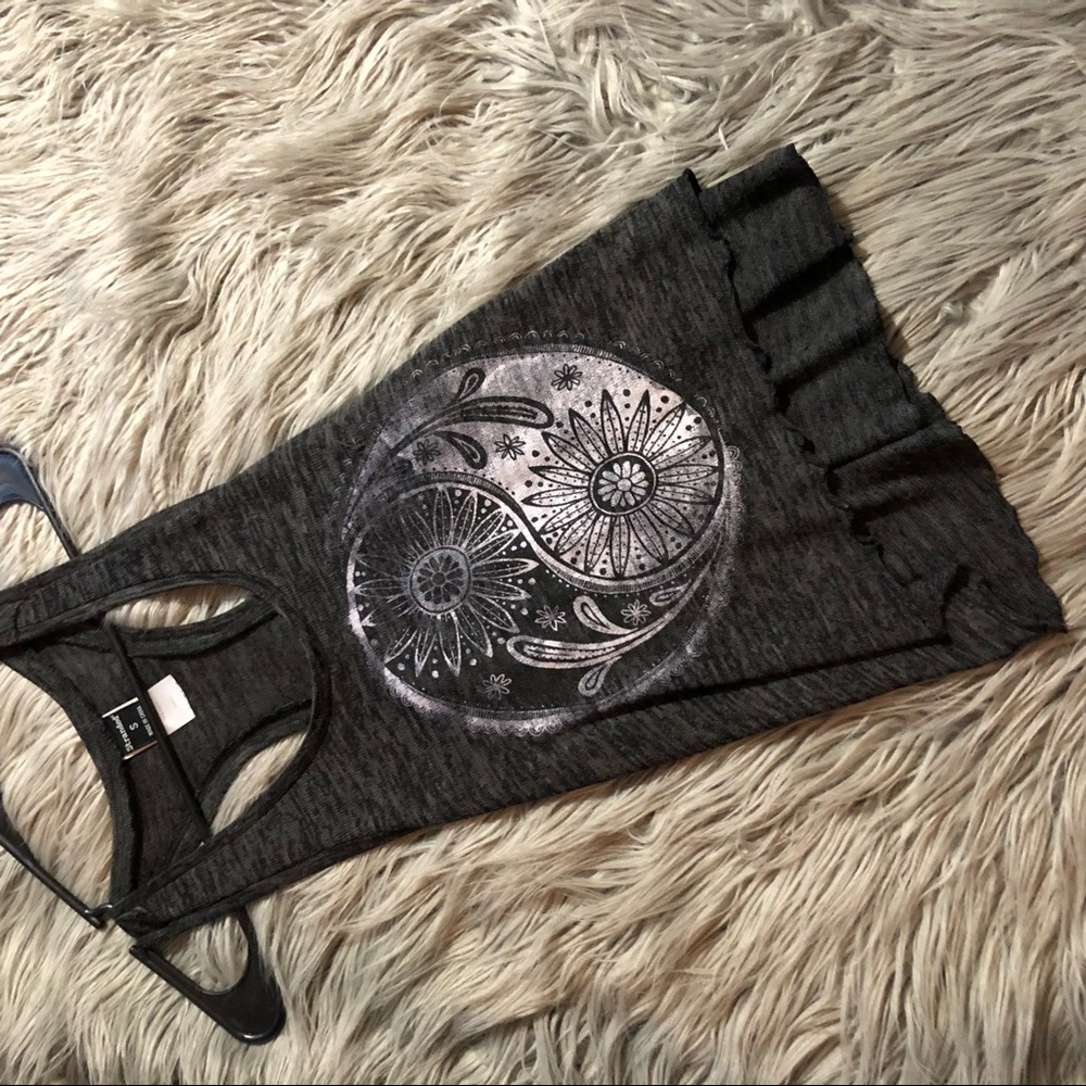 Black grey tank top